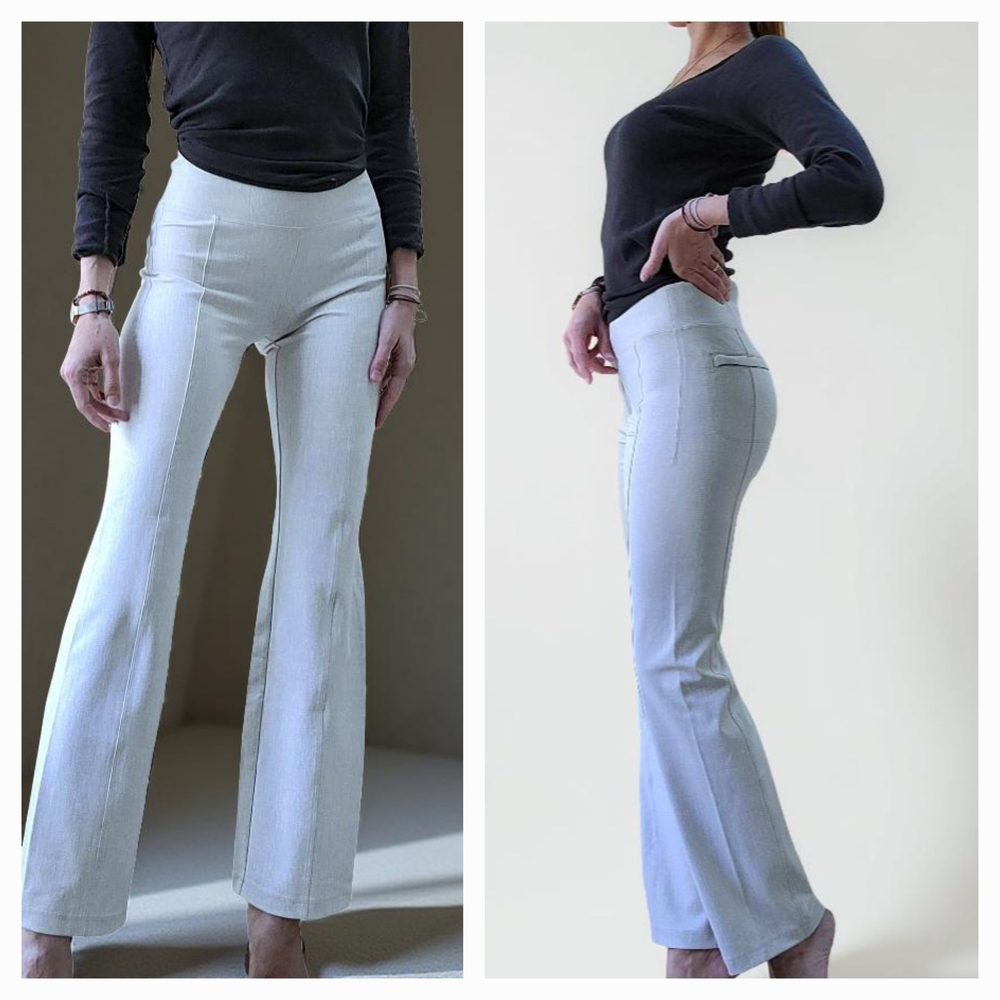 Athleta Stone Colored Slight Flare Pull On Pants Size S